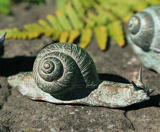 Gartenskulptur "Schnecke Paavo", Bronze