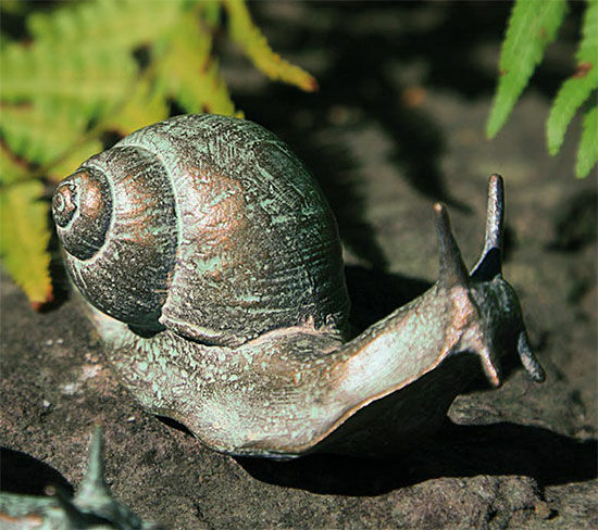 Gartenskulptur "Schnecke Emil", Bronze